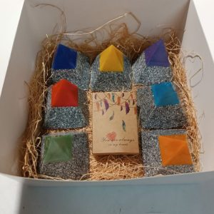 Orgonita Pura / Electronite Conjunto Pirámides Chakras