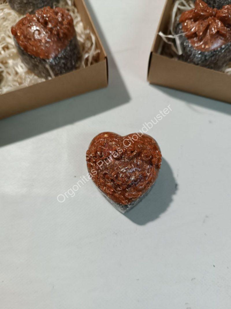 Orgonita Pura / Electronite Conjunto corazones Color - Imagen 4