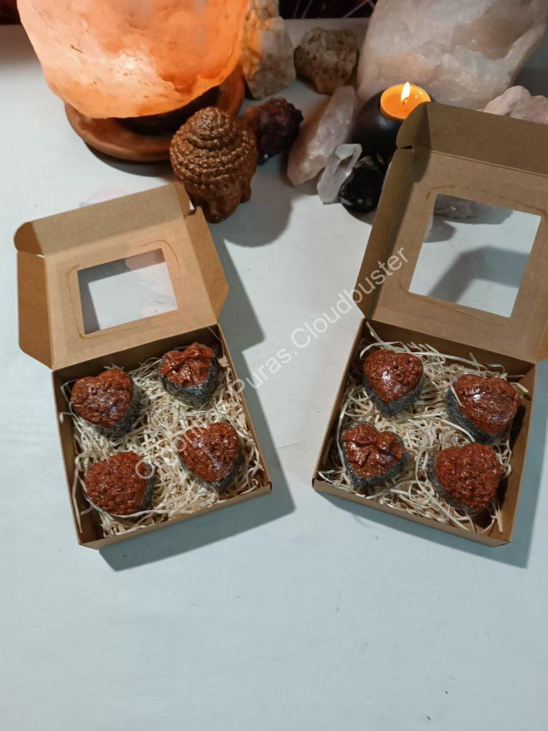 Orgonita Pura / Electronite Conjunto corazones Color - Imagen 2