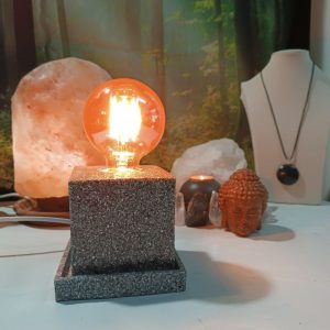 Lámpara mesita CUADRADA Orgonita Pura / Electronite